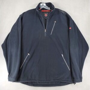 Scottevest Jacket Men's XL Fleece‎ 1/2 Zip Pockets EDC Tactical Black Travel TEC